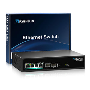 4*2.5G PoE Ports + 2*10G SFP+ Uplink Ports Switch 